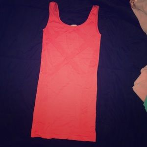 Arden B Orange Pencil Dress